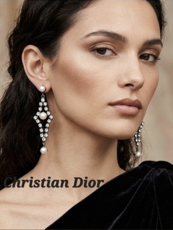 Dior Jewelry - Dior Vintage Crystal & Pearl Earrings EUC